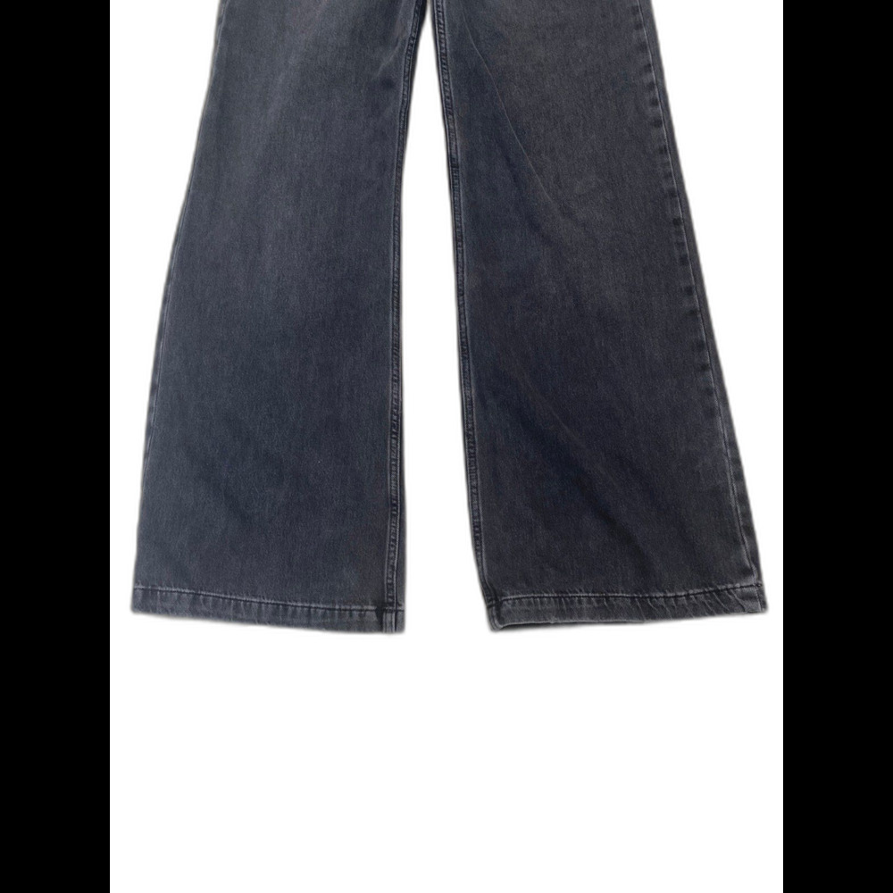 Free People We The Free Wide Leg Jeans Size 27 Washed Black High Rise 90s Denim - Picture 4 of 7